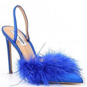 Steve Madden Alexis Pump Blue Feather Heels Size 9